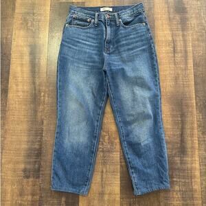 Madewell The Momjean High Rise Jeans Medium Wash Size 28